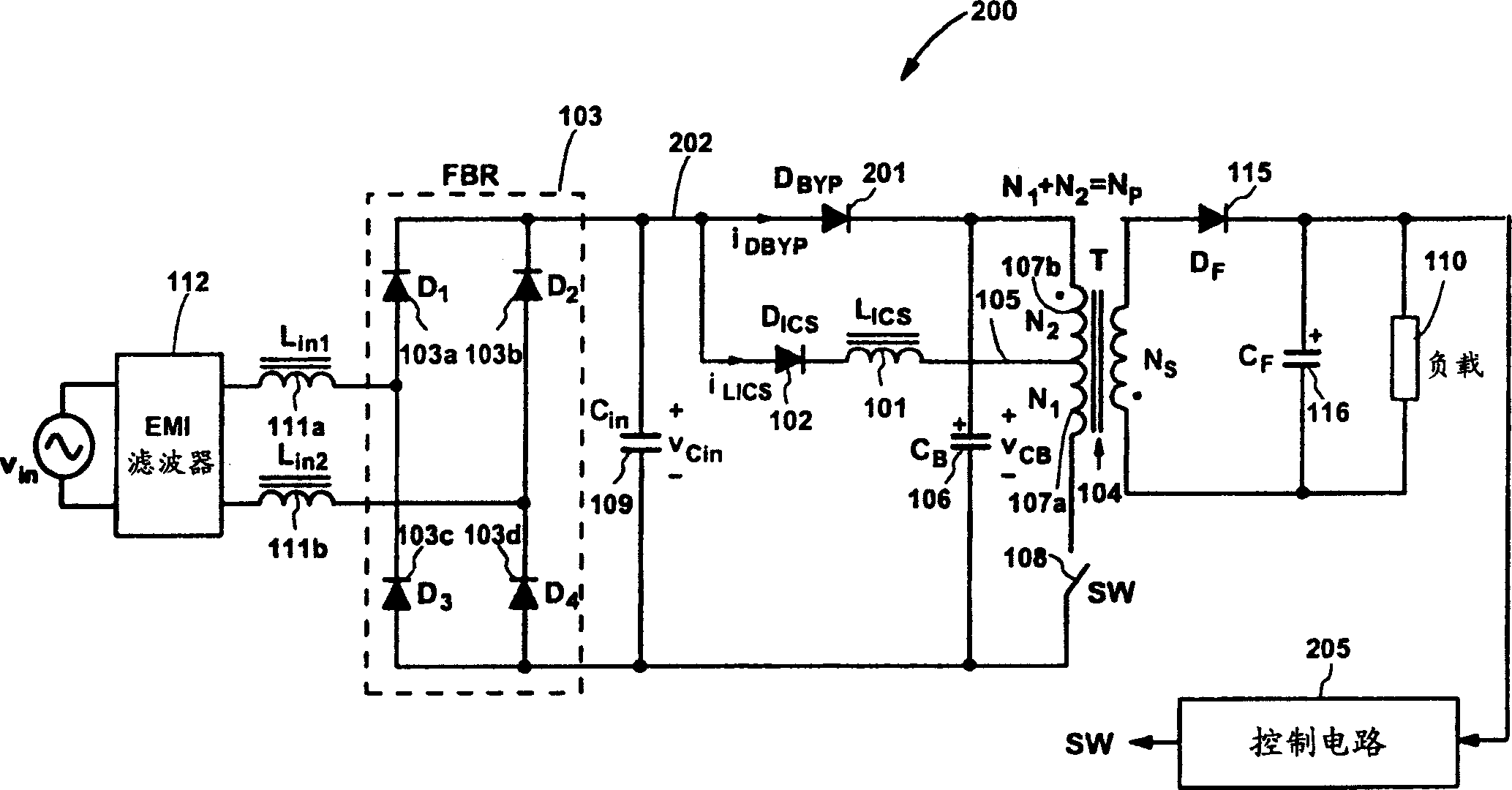 Ac/dc flyback converter