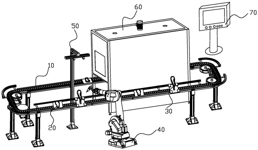 Rapid identification glue spraying method and system for vamps and soles