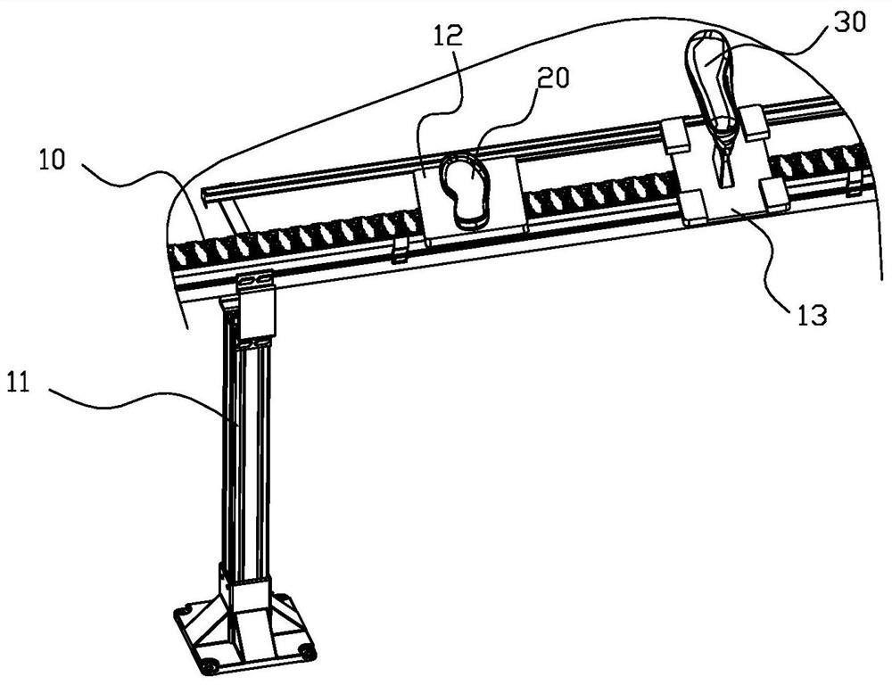 Rapid identification glue spraying method and system for vamps and soles