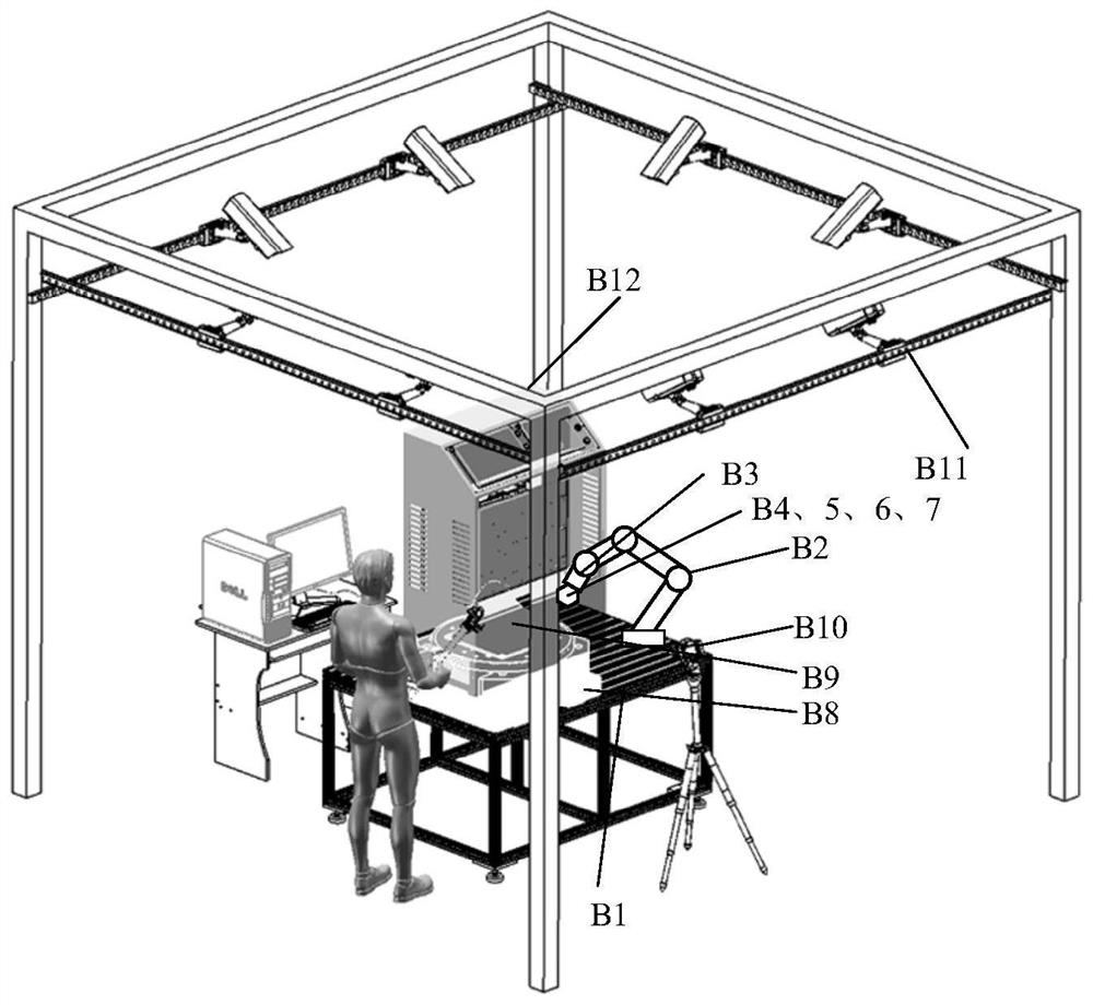 Digital intelligent laying method and system for composite material