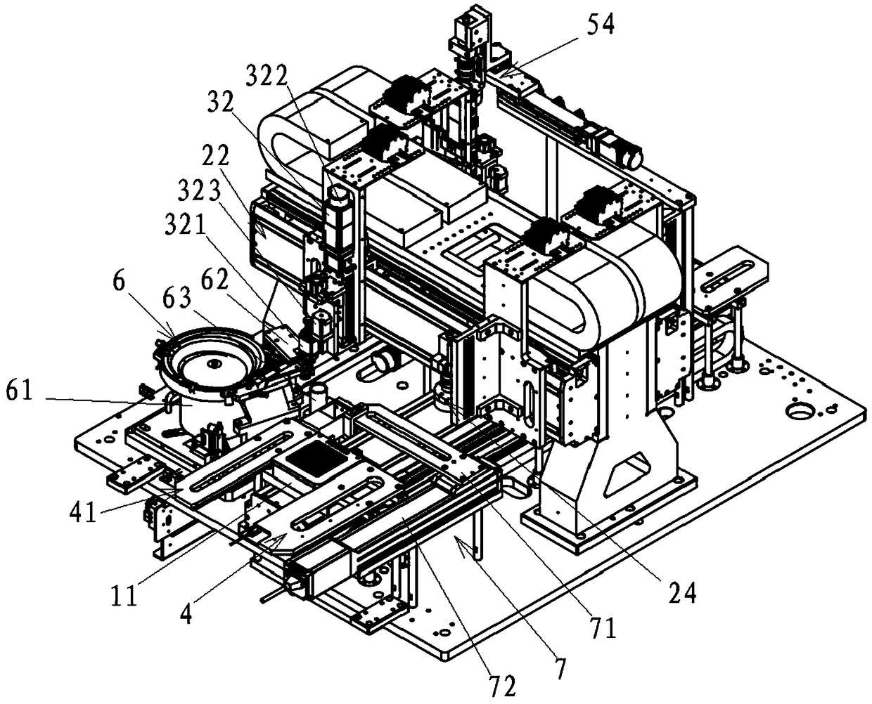 Automatic assembly device for optical lens