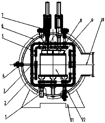 Vacuum sintering furnace for manufacturing self-lubricating work piece