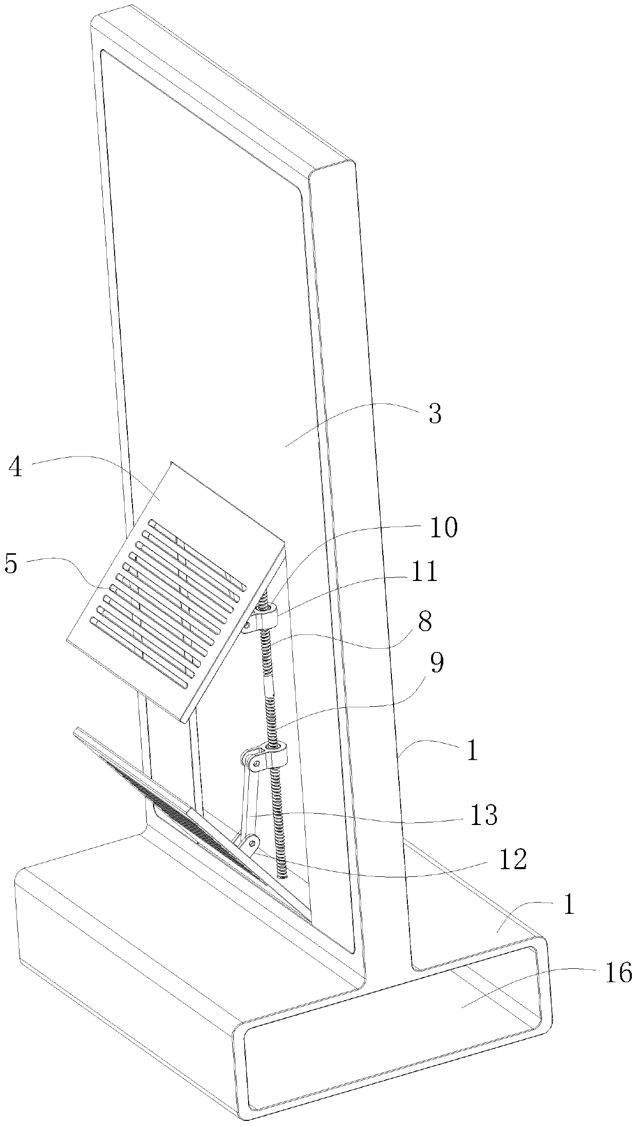 Efficient heat-dissipation floor-type advertising machine