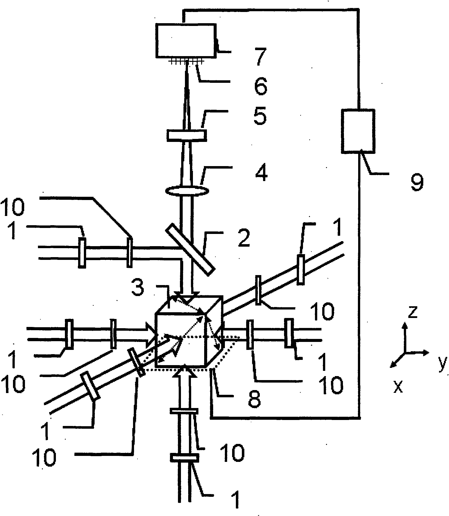 Dual-color two-photon fluorescence imaging method and device