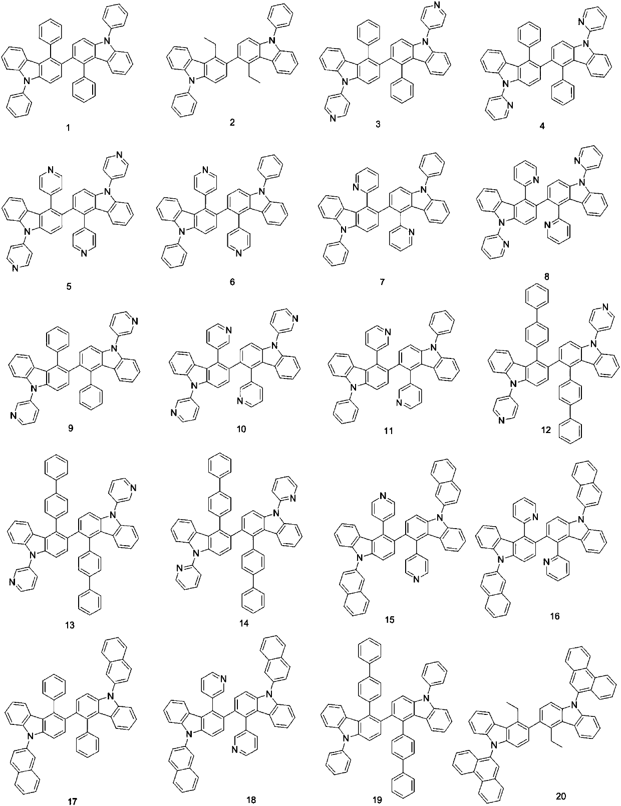 Bicarbazole derivatives and organic light emitting device thereof