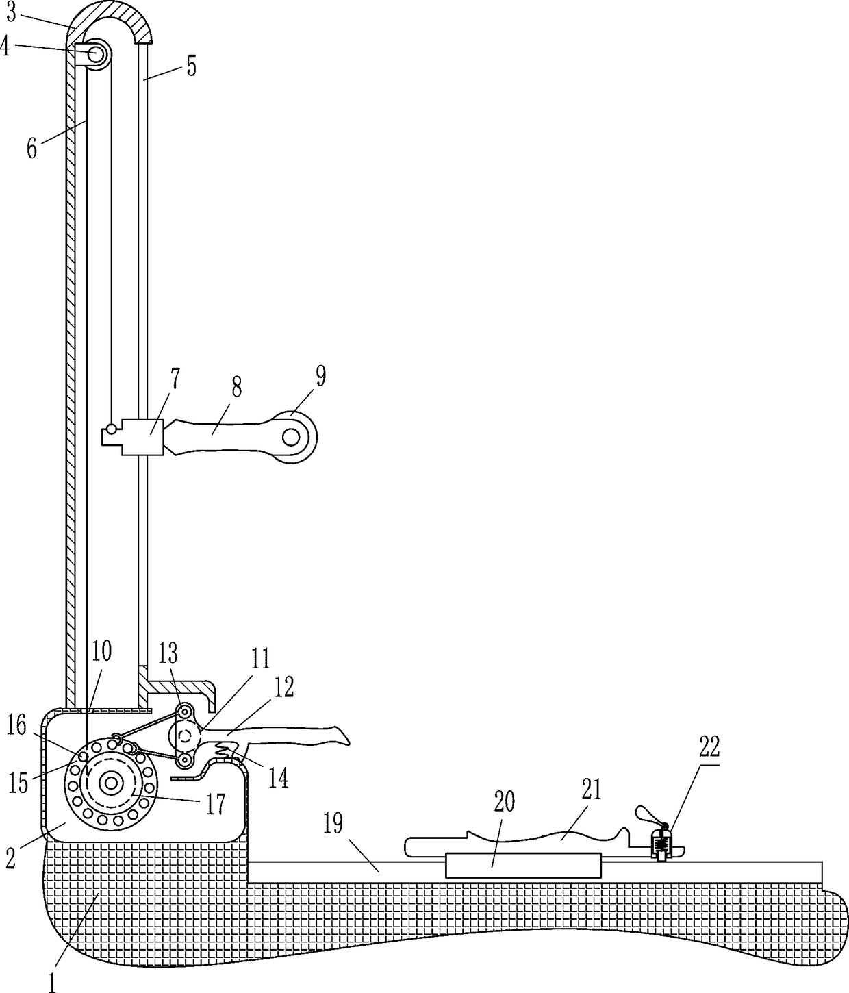 A height-adjustable leg press for sports athletes