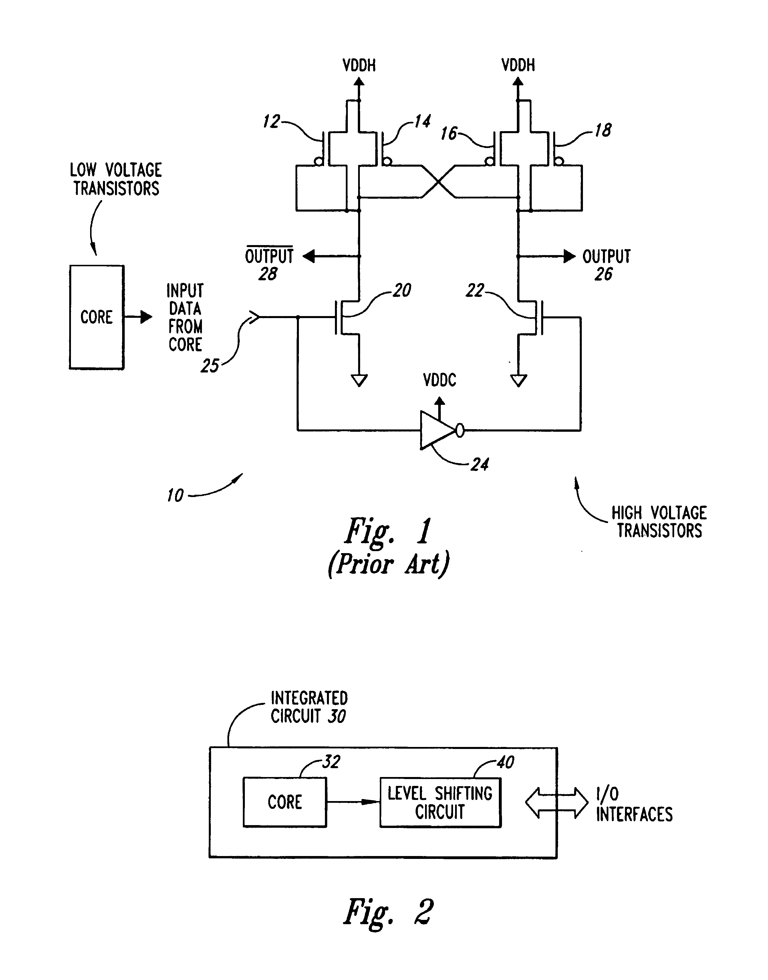 Voltage translator circuit formed using low voltage transistors