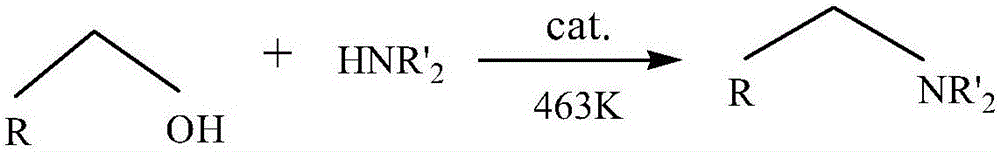 Catalyst used for catalyzing synthesis of aliphatic tertiary amine from primary amine or secondary amine and fatty alcohol as well as preparation and application of catalyst