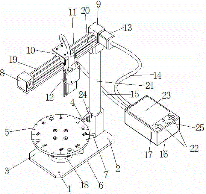 Multi-angle intelligent measurement instrument of rock structure surface roughness coefficient and measurement method of rock structure surface roughness coefficient