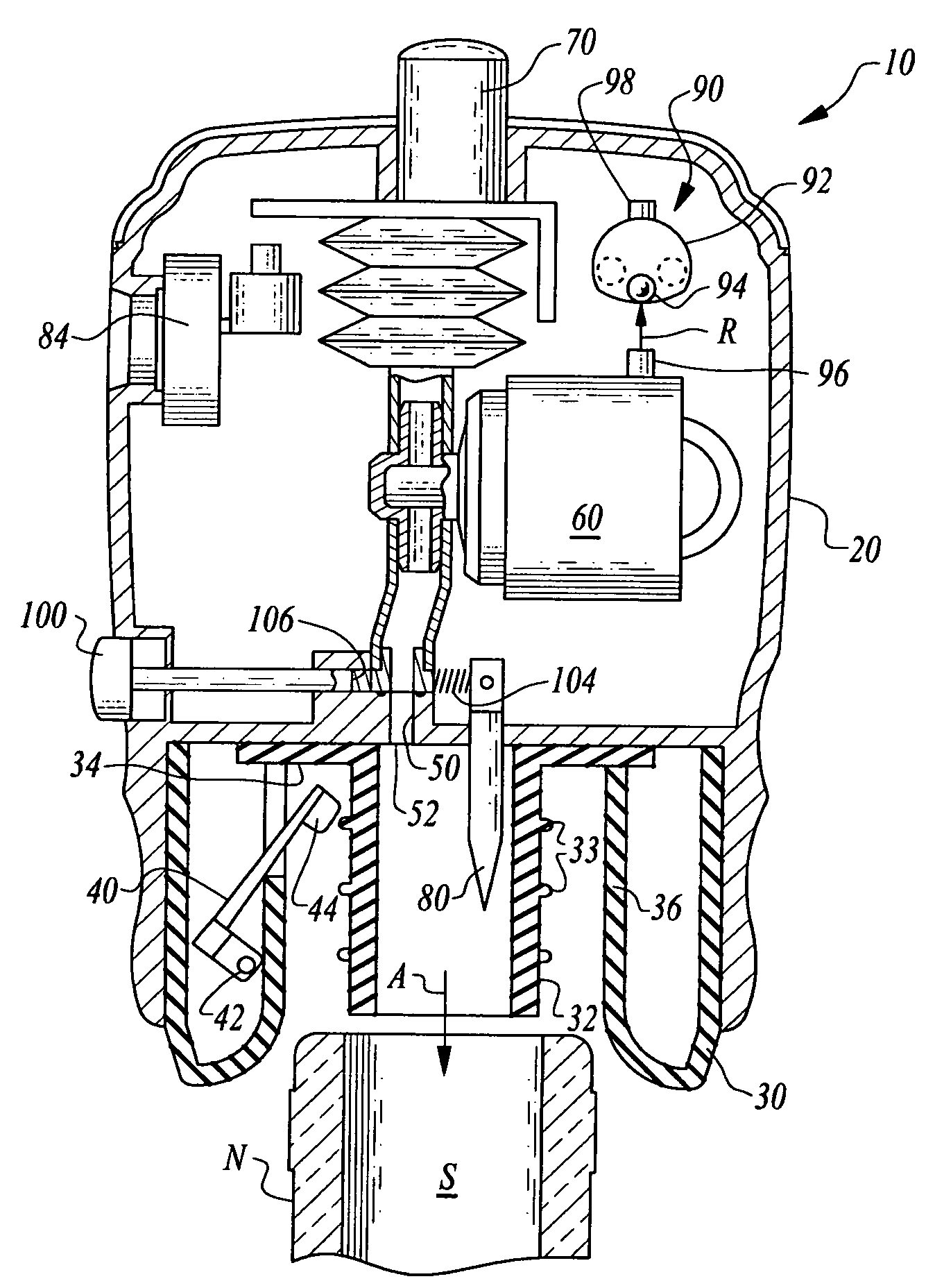 Bottle neck vacuum pump