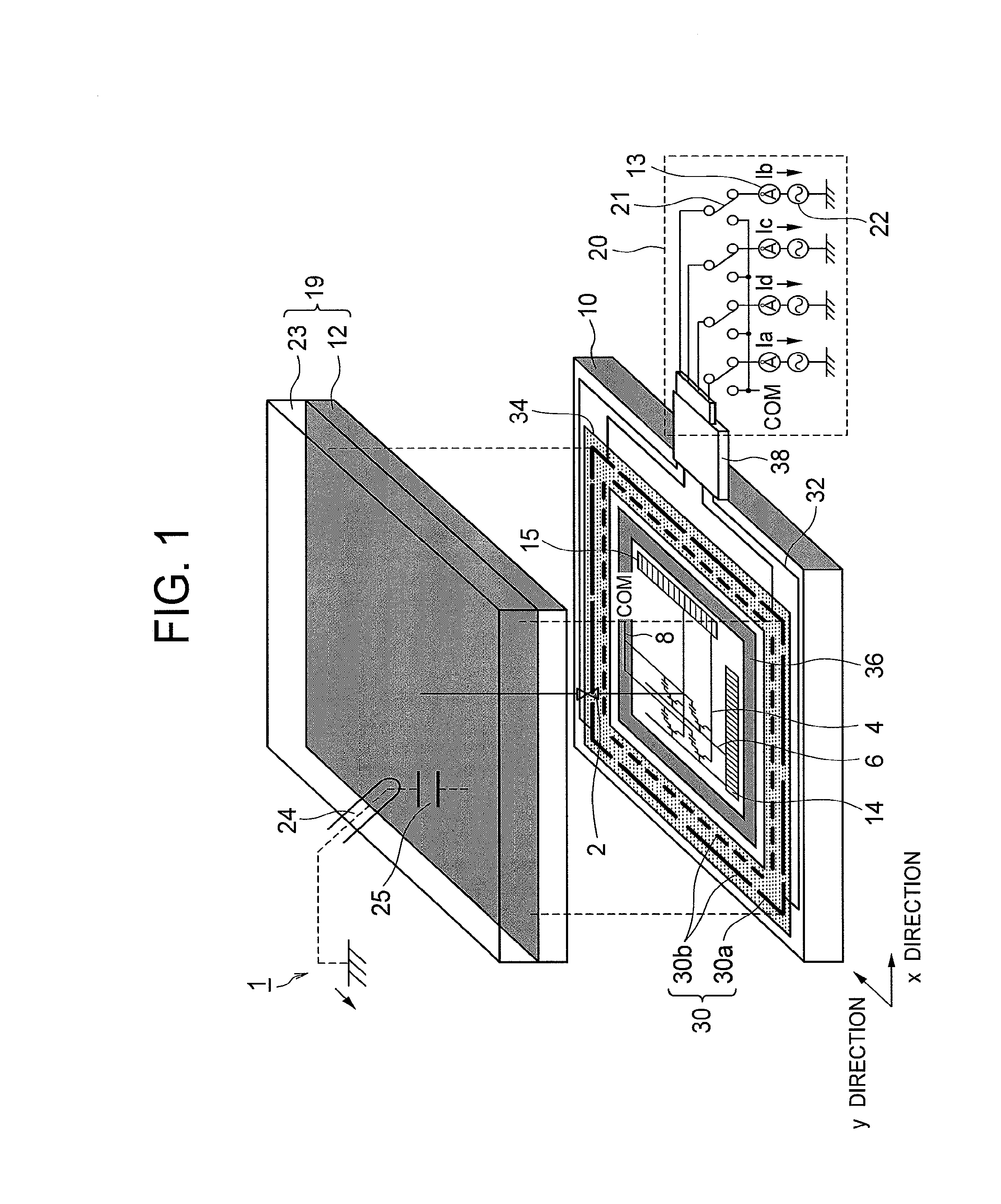 Display device, liquid crystal display device, electronic apparatus, and display device manufacturing method