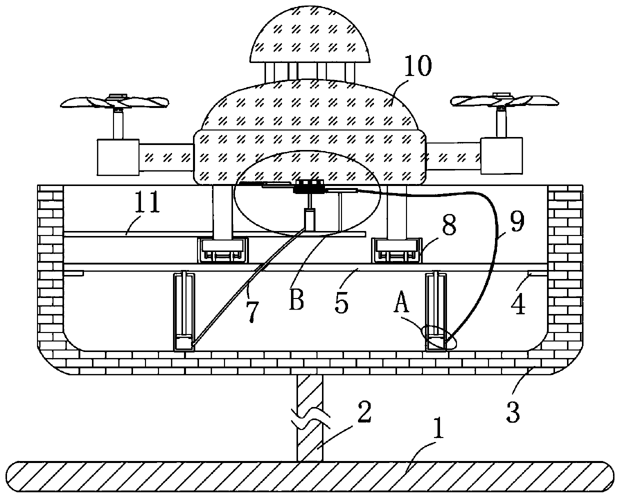 Novel unmanned aerial vehicle charging supply device for power transmission line