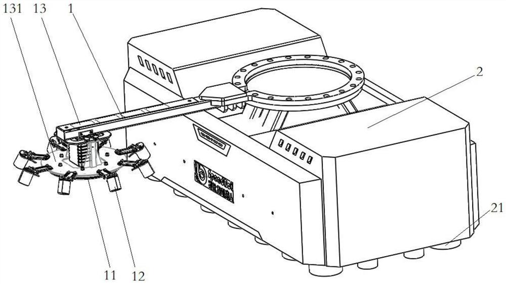 Visual positioning plate searching device and method for sorting large-size workpieces