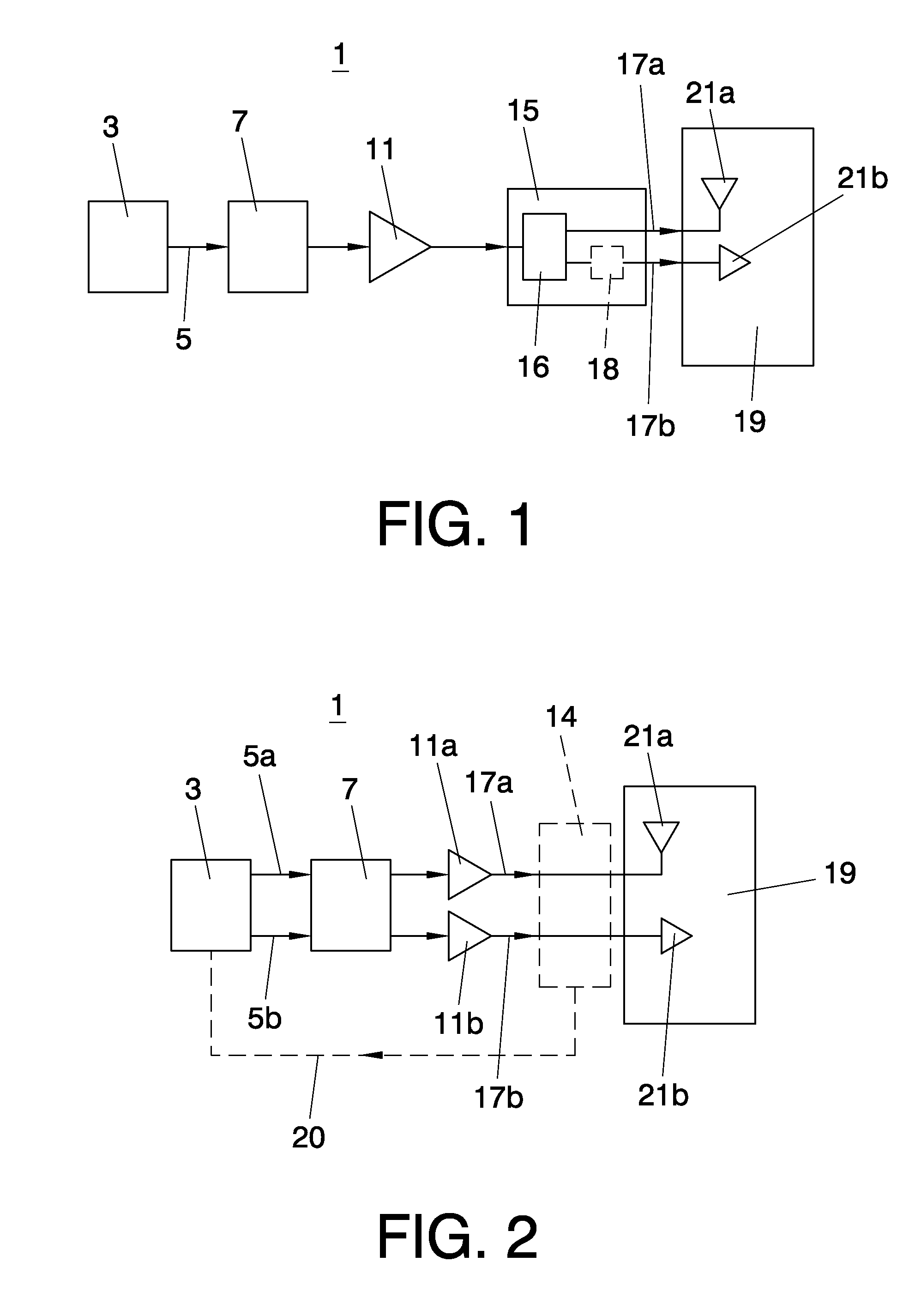 Transmitting a radio signal in a mobile communication network