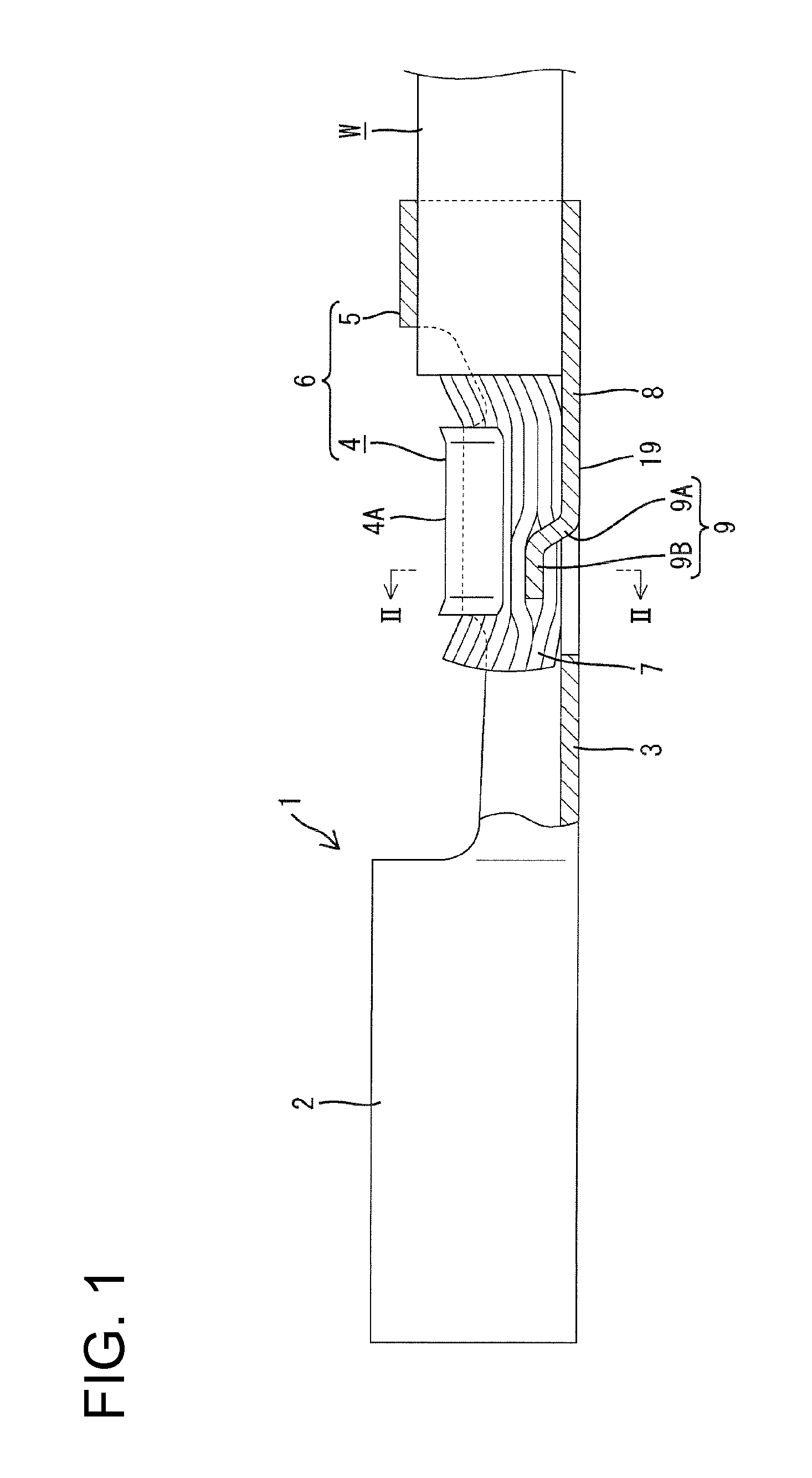 Terminal fitting and a wire connected with a terminal fitting