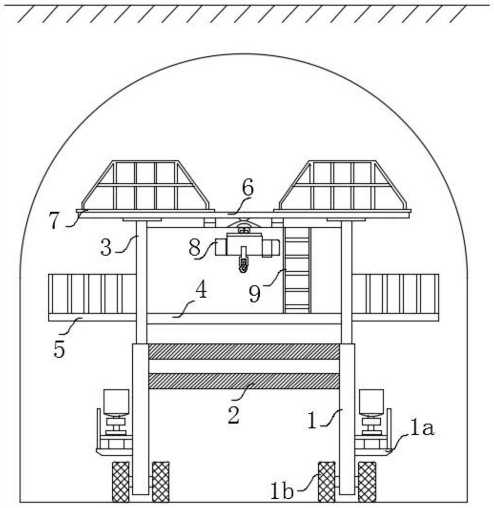 Multifunctional operation platform for subway tunnel construction