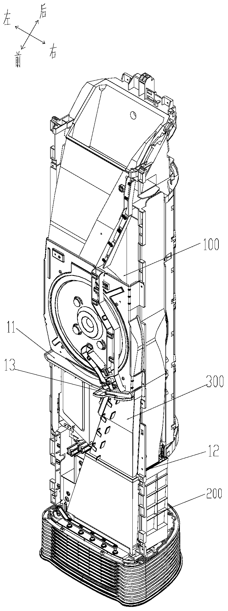 Drainage structure, air conditioner base and air conditioner indoor unit