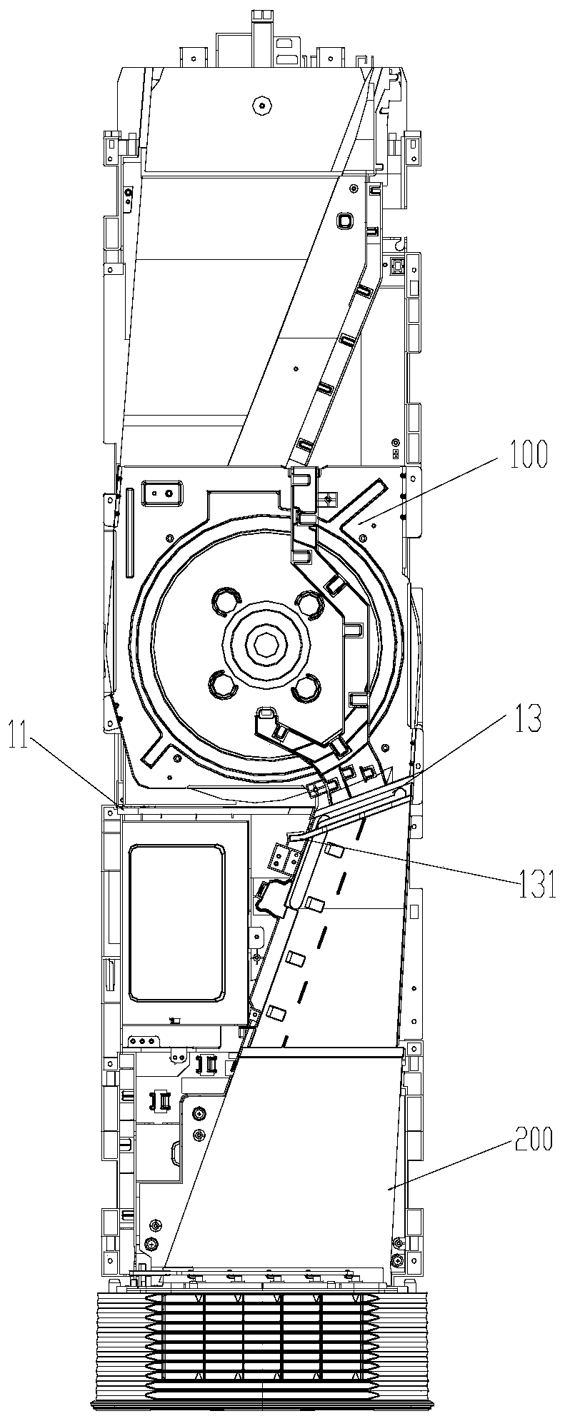 Drainage structure, air conditioner base and air conditioner indoor unit