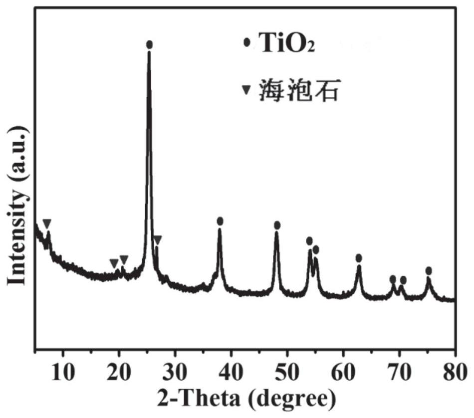 Expose the tio of the 001 and 101 crystal planes  <sub>2</sub> / sepiolite composite gel and preparation method thereof