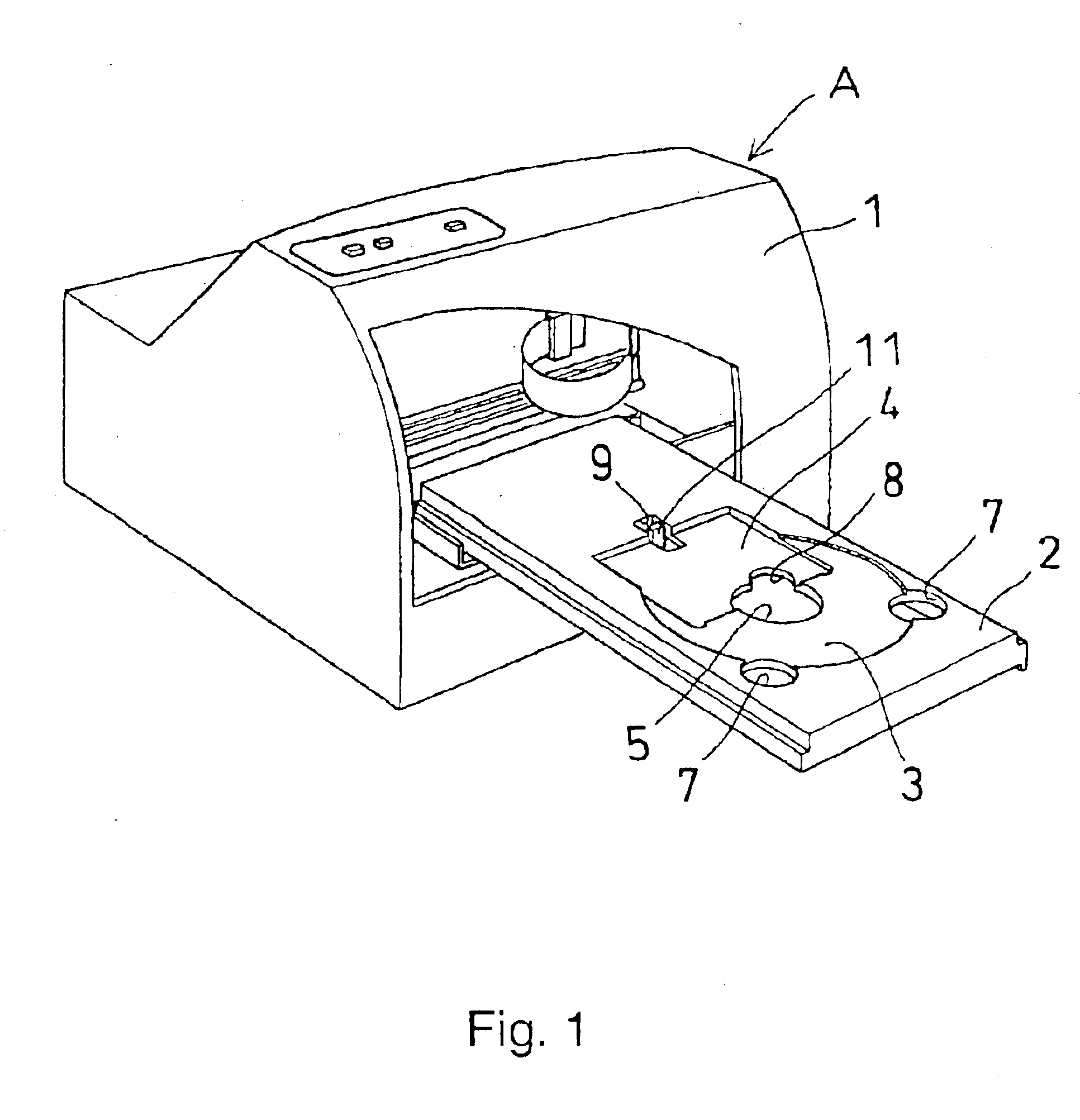 Label printer for optical disk such as CD