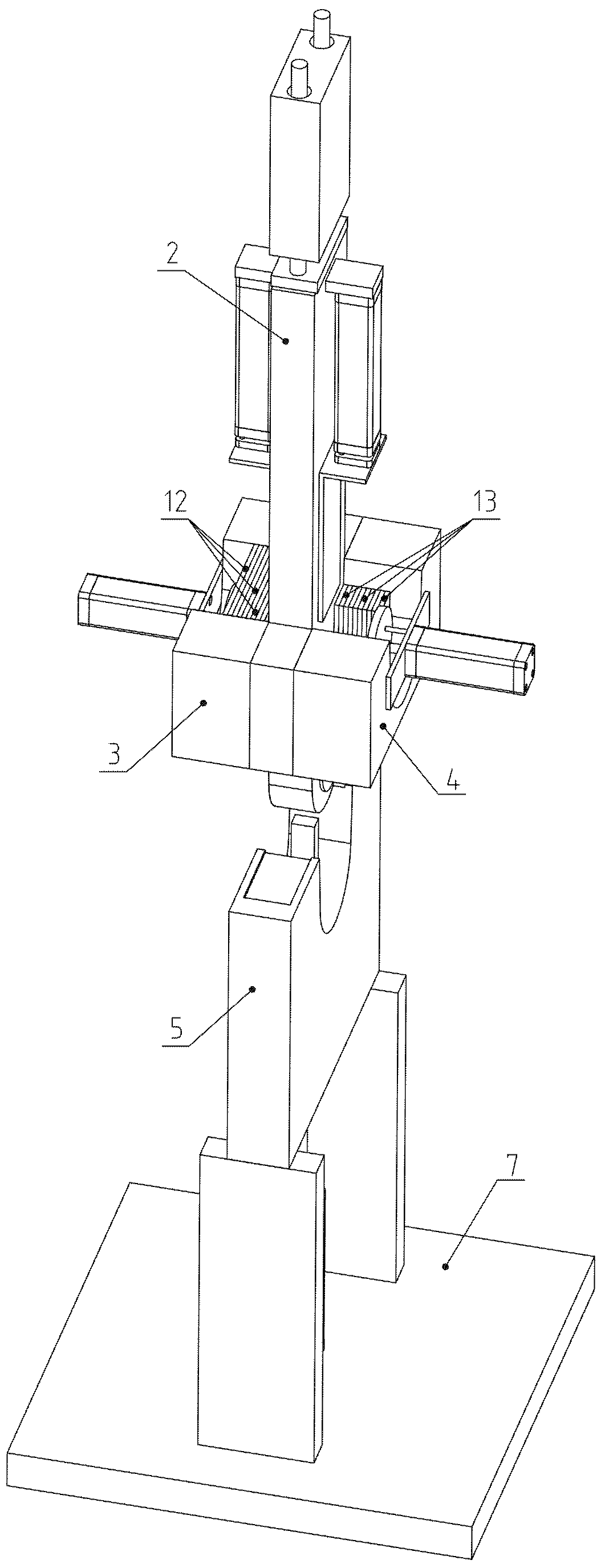 Automatic clamping device of protection cover for horizontal bunker car carrier roller bearing pedestal for mine