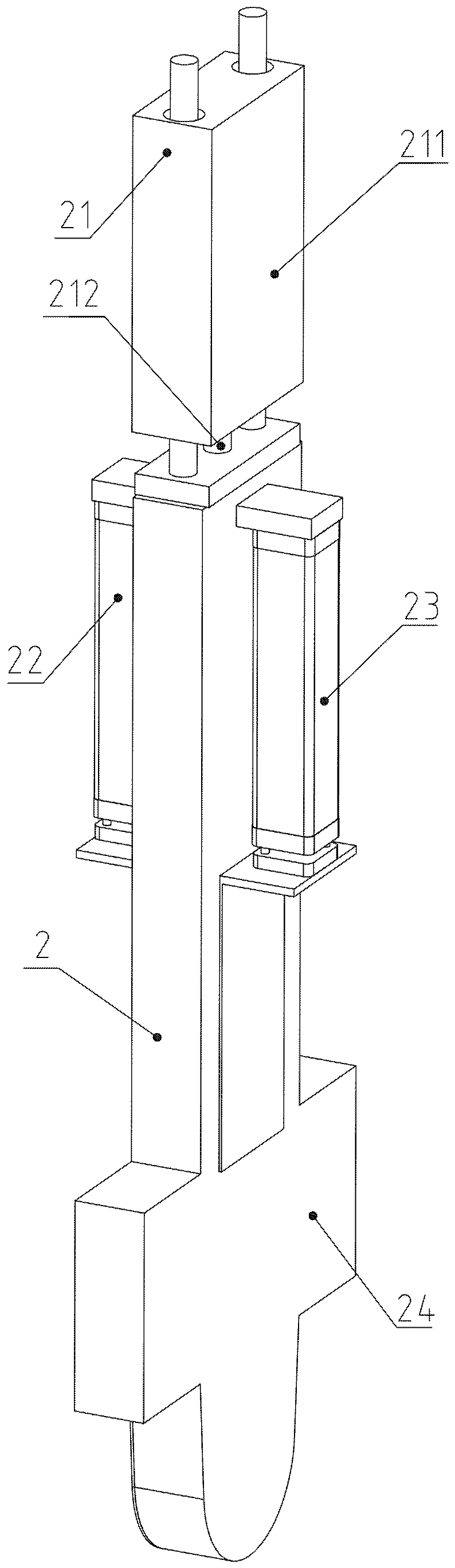 Automatic clamping device of protection cover for horizontal bunker car carrier roller bearing pedestal for mine