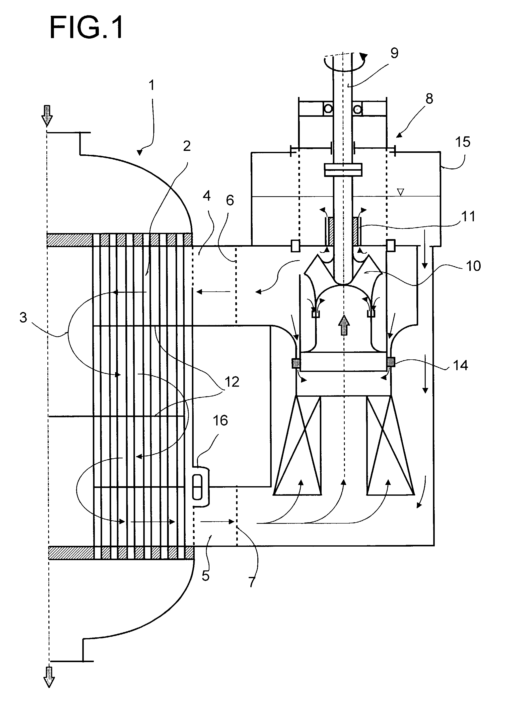 Reactor having a heat exchange medium circulation