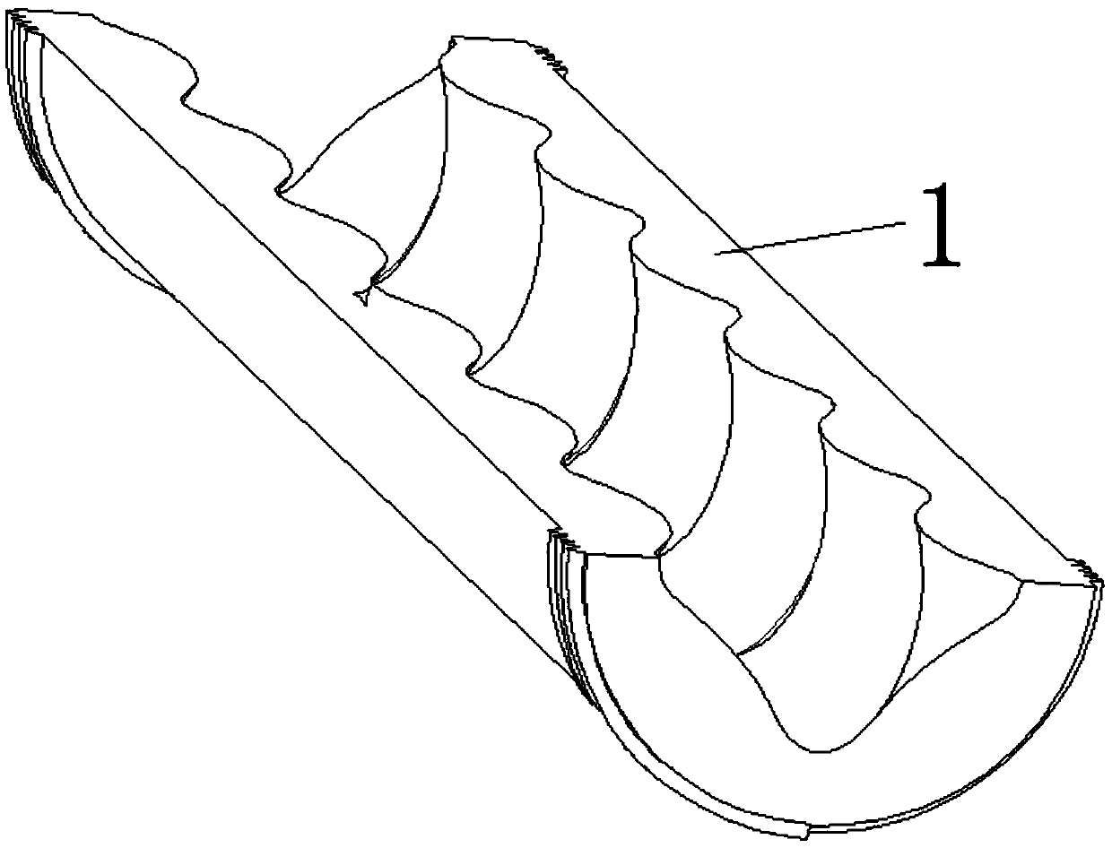 Sleeving splicing type full-metal screw stator and machining method thereof