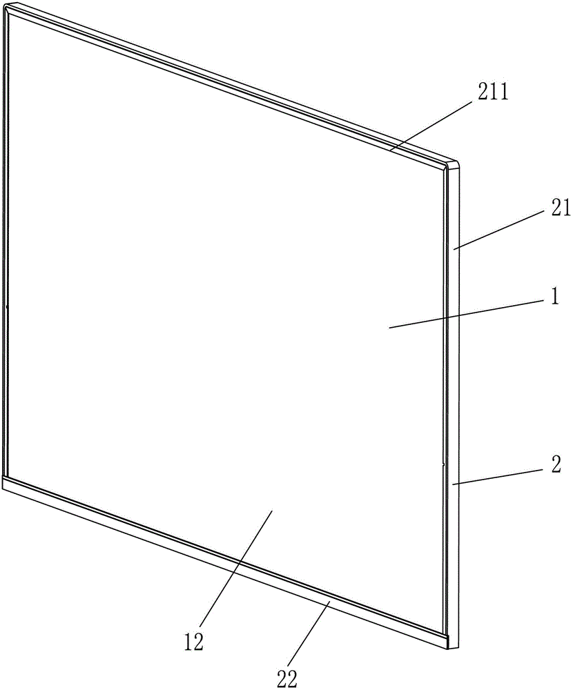 Package assembly of liquid crystal display television complete machine front shell and liquid crystal display module