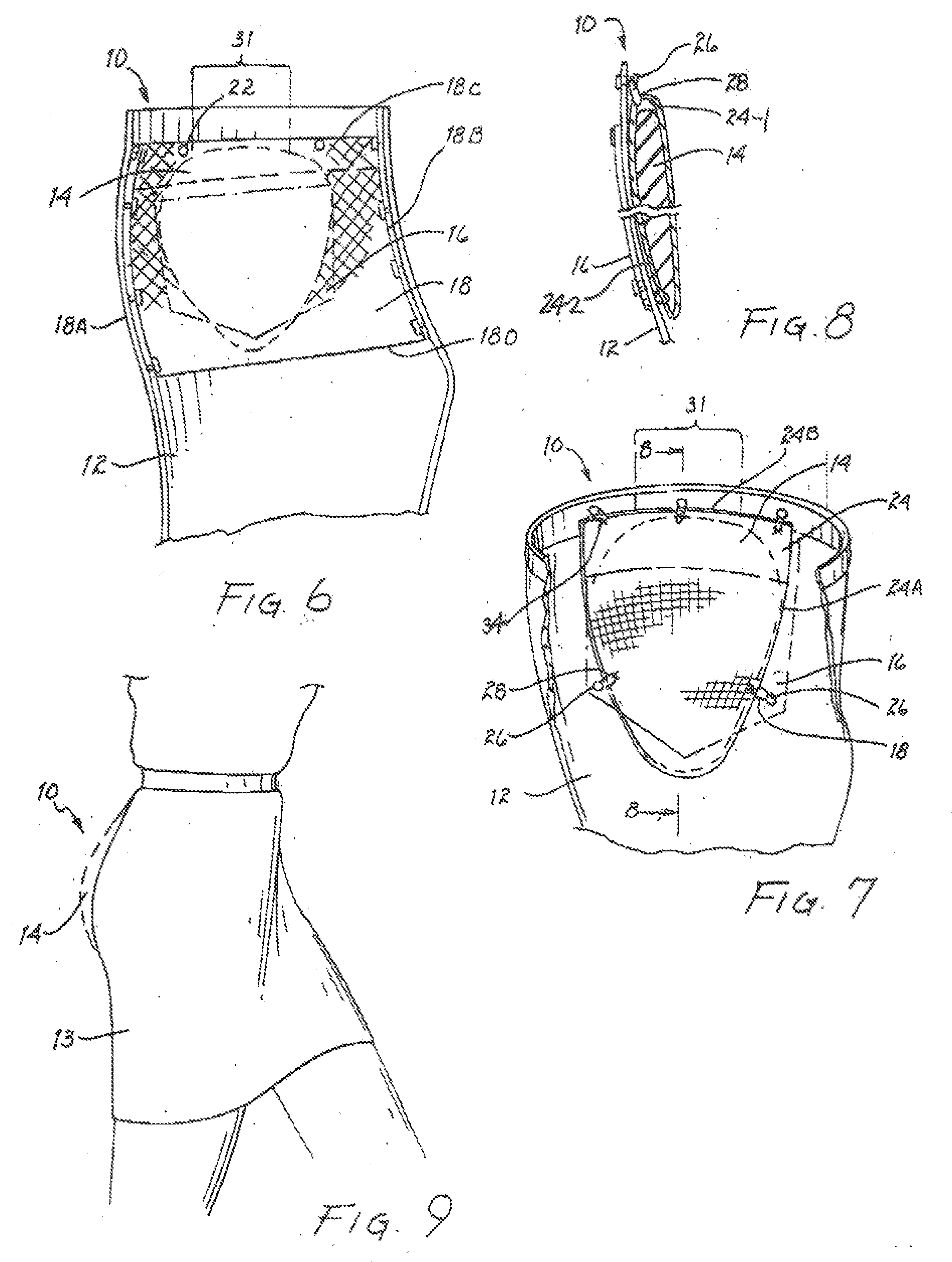 Combination garment and figure-enhancing device and method