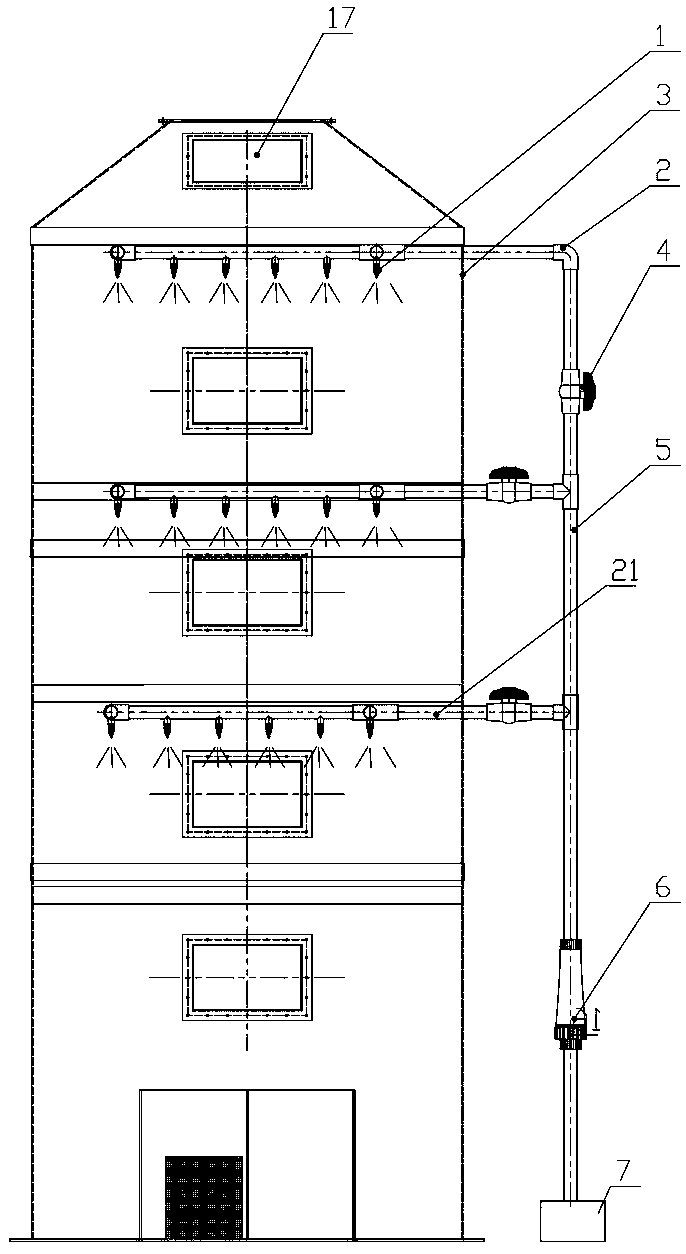 Environment-friendly acid mist purification tower