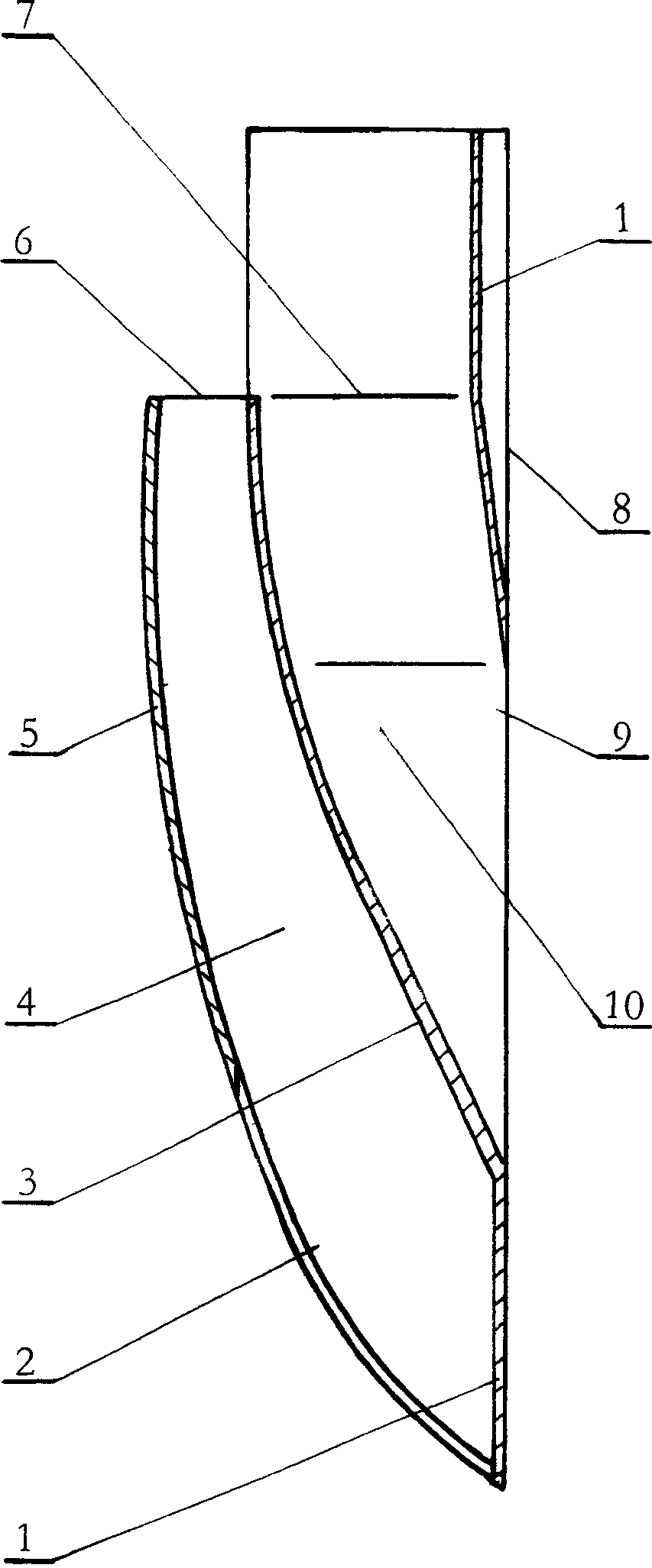 Antiback component of exhaust duct