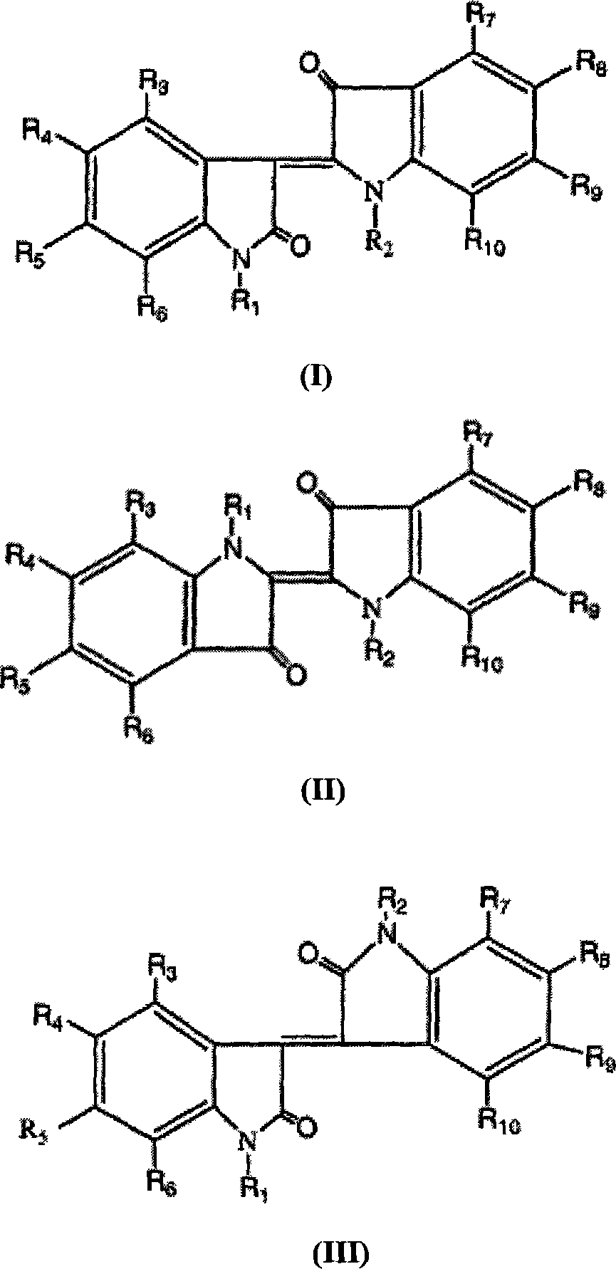 Novel medicine use of indirubin derivates