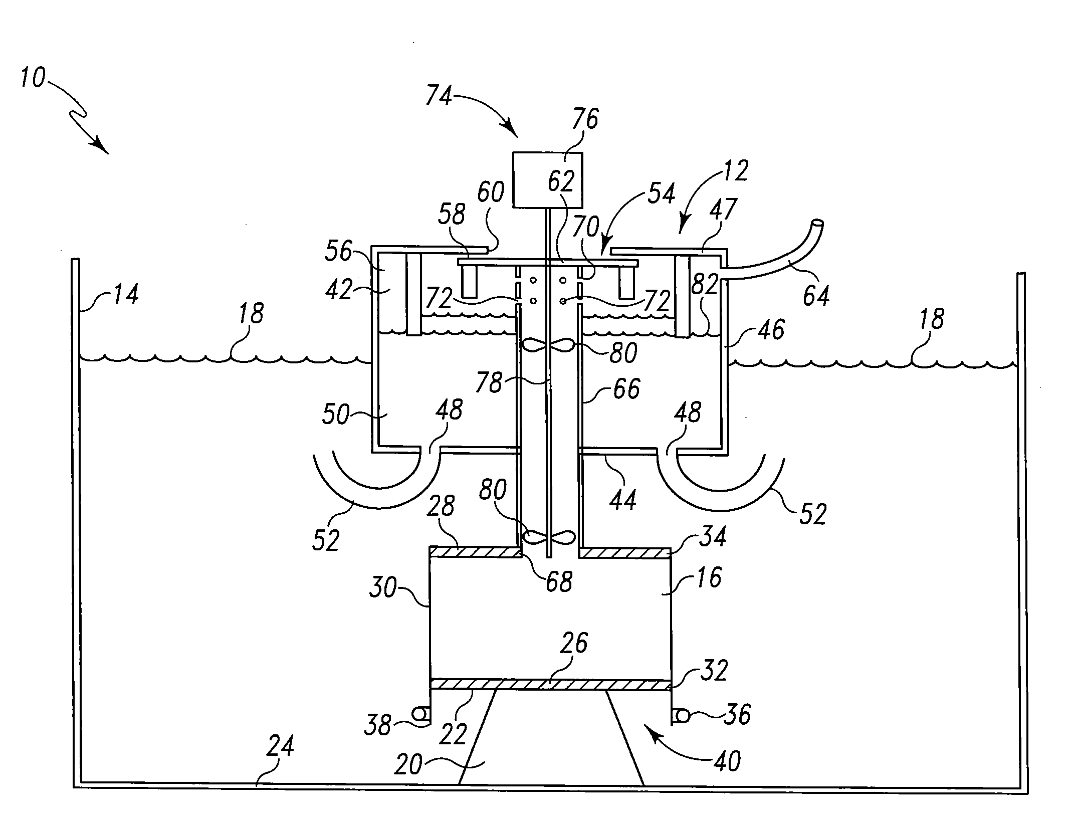 Process and system for growing crustaceans and other fish