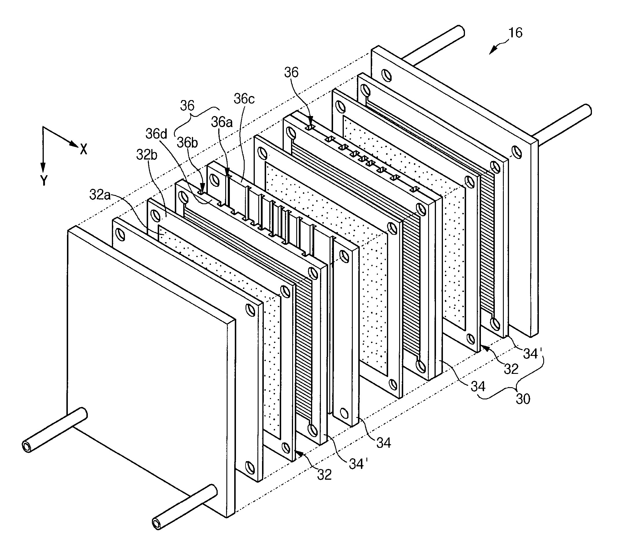 Fuel cell stack having improved cooling structure