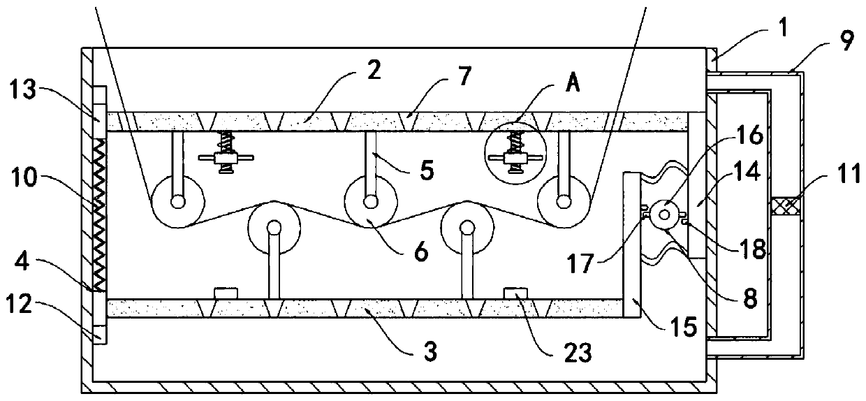 Efficient dyeing device for textile fabric production line