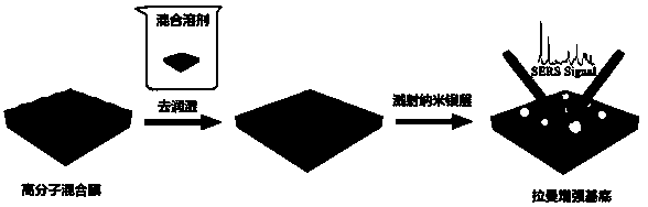 A method for preparing a large-area surface-enhanced Raman scattering substrate