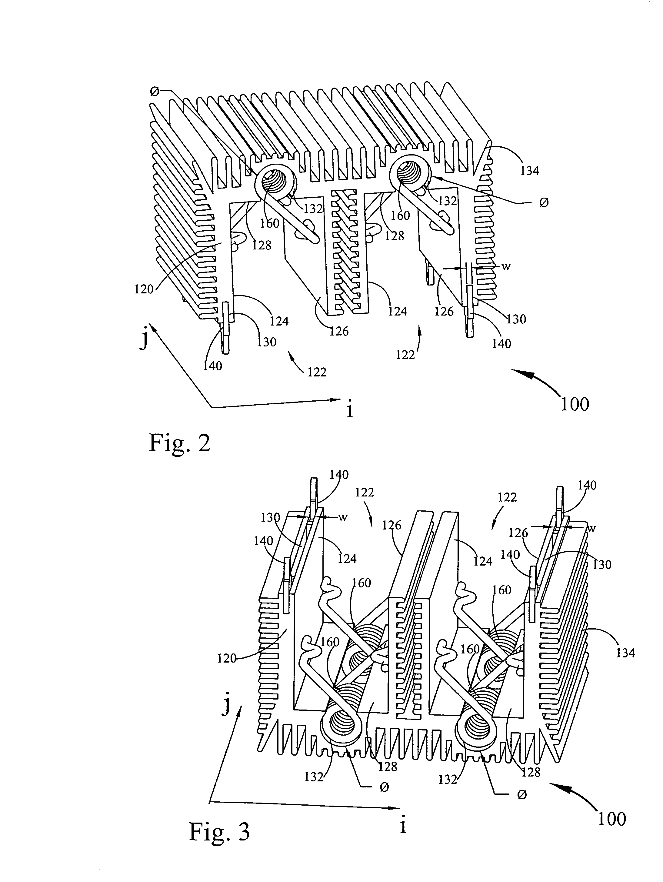 Configurable heat sink with matrix clipping system