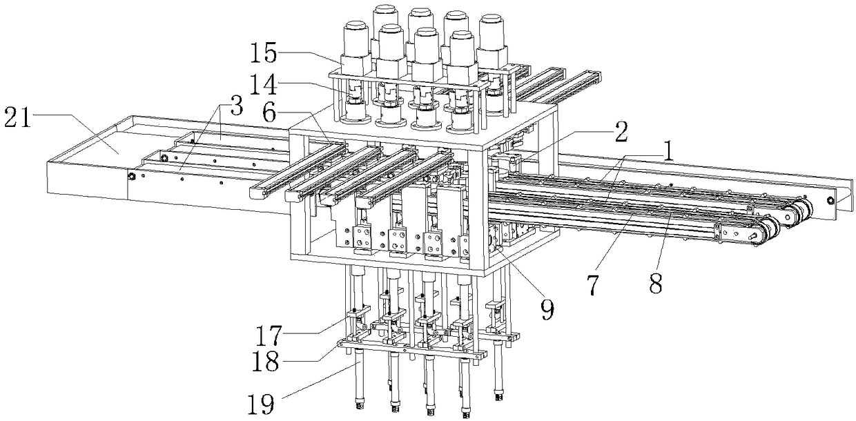 Multi-station adhesive tape tearing machine