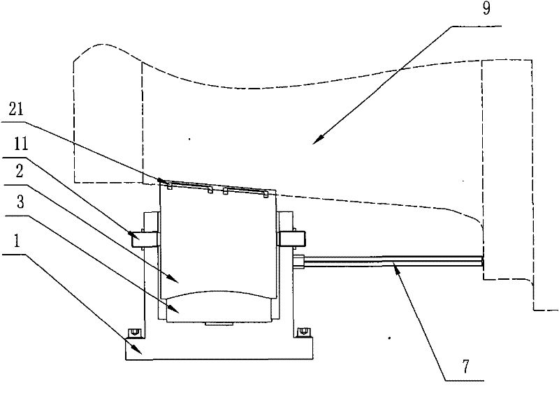 Heavy-duty roll static pressure steady rest