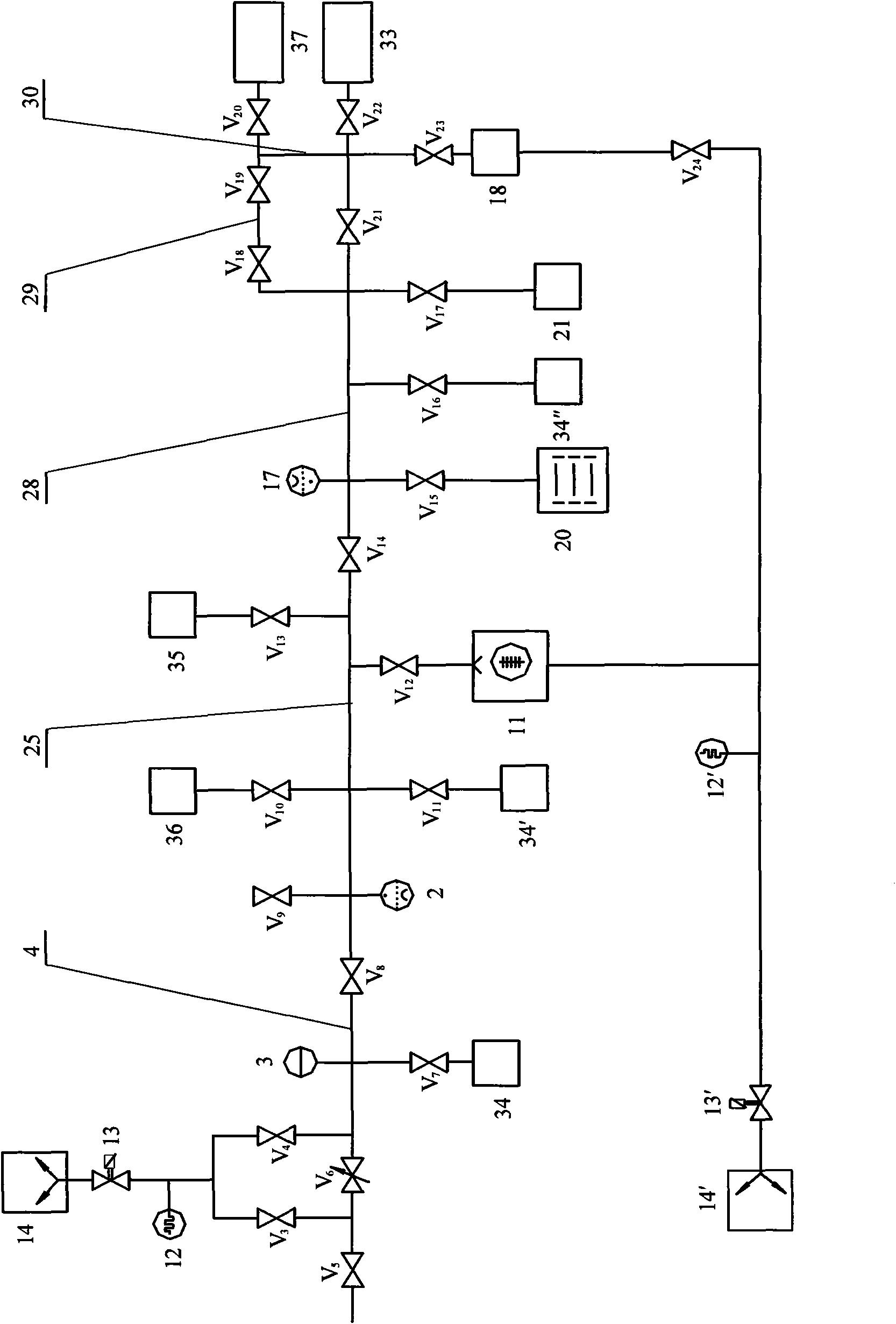 Sample preparation system with functions of extraction and separation of inert gas, and use thereof