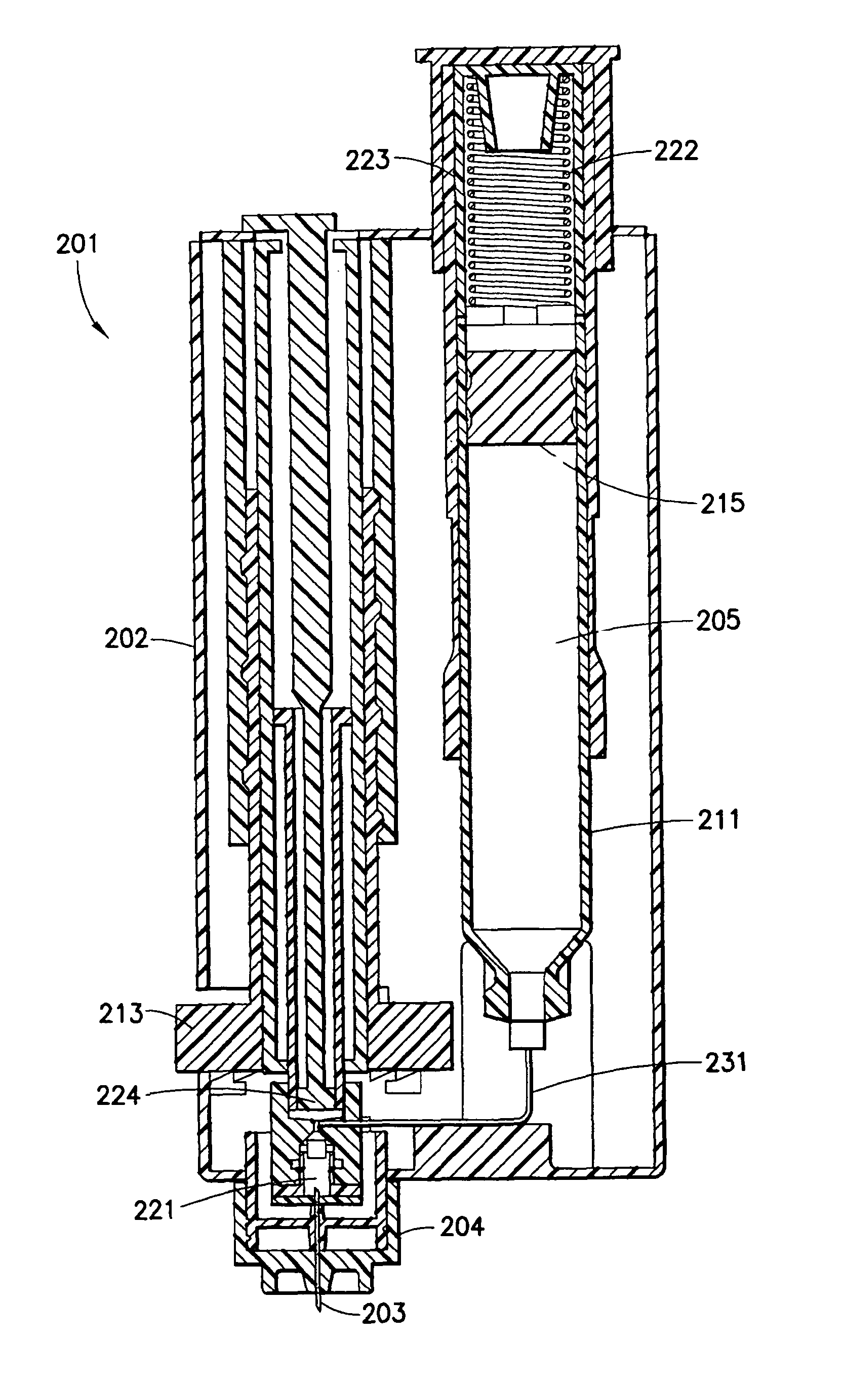 Dual-chambered drug delivery device for high pressure injections