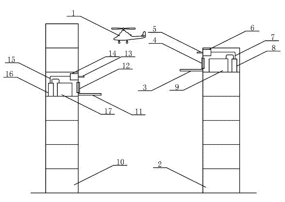 Application system for direct letter delivery between high-rise buildings by unmanned plane for letter express delivery