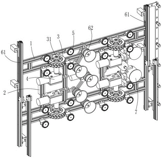 Horizontal walking curtain wall cleaning robot and cleaning method thereof