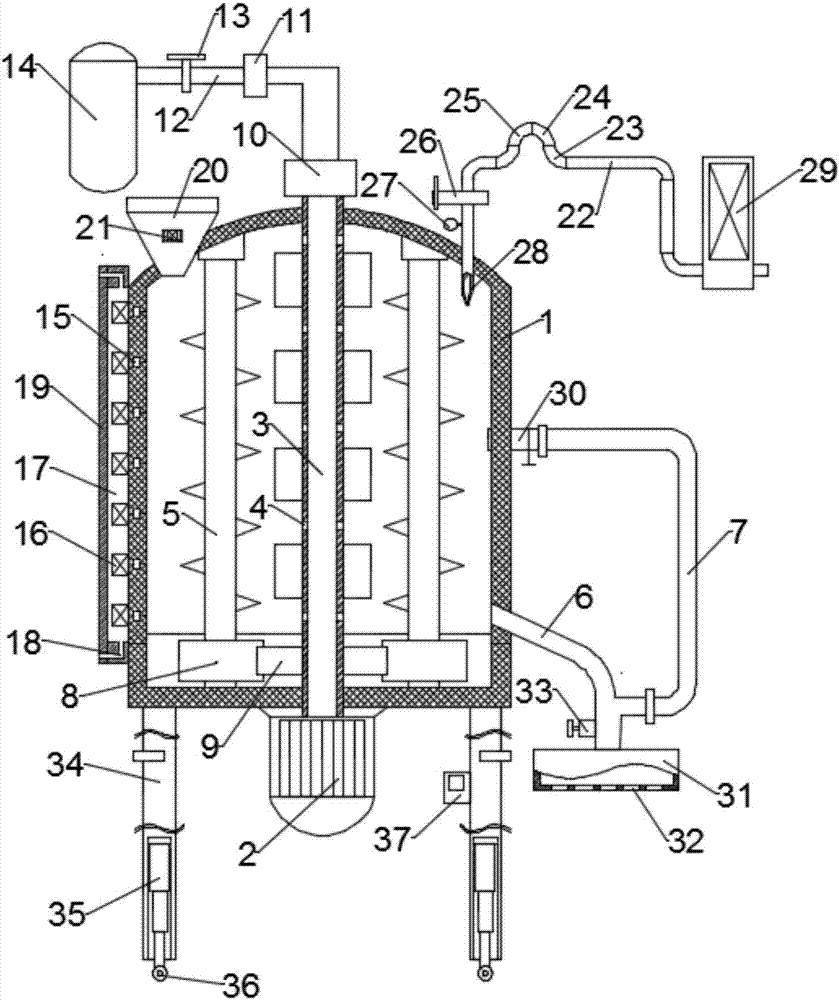 Temperature control type concrete stirring device