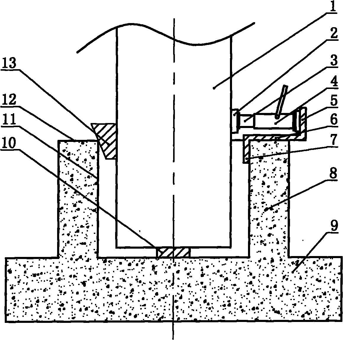 Method for adjusting axis deviation of industrial factory building edge foundation heavy column