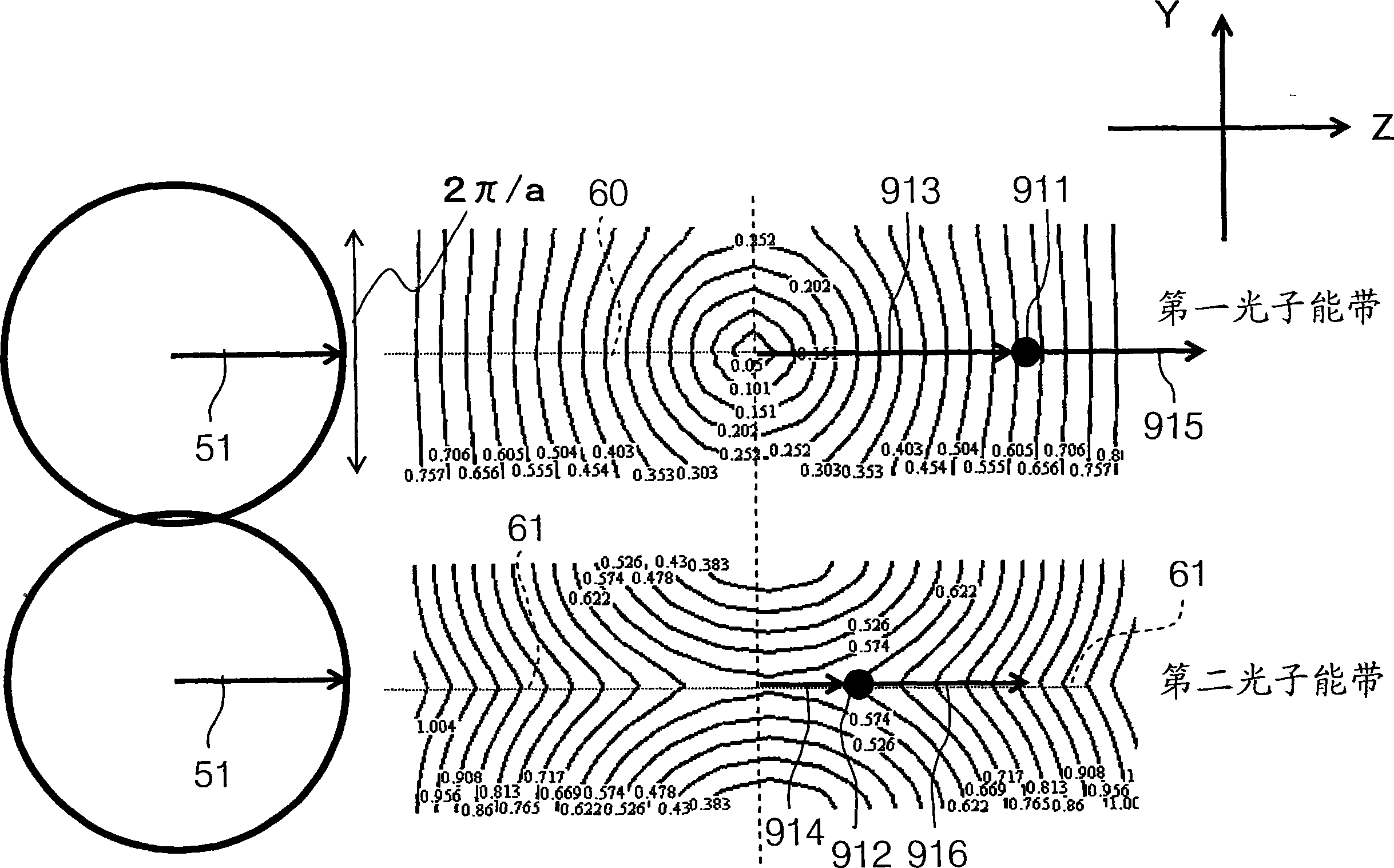 Photonic crystal waveguide, homogeneous medium waveguide, and optical device