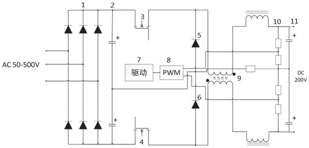 Wide-range AC-DC power supply conversion system and method for logging-while-drilling tool