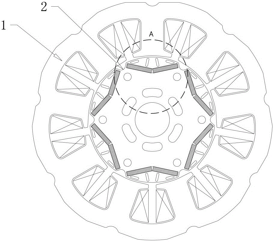 Permanent magnet synchronous motor for compressor