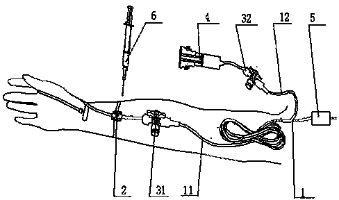 Blood collection device used during invasive artery monitoring